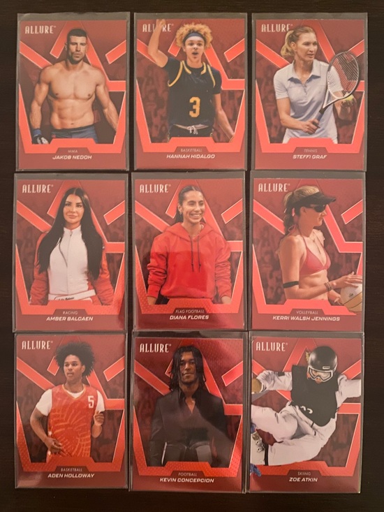 Allure Other - 2025 Allure SE Red Rainbow Lot (9 Cards)